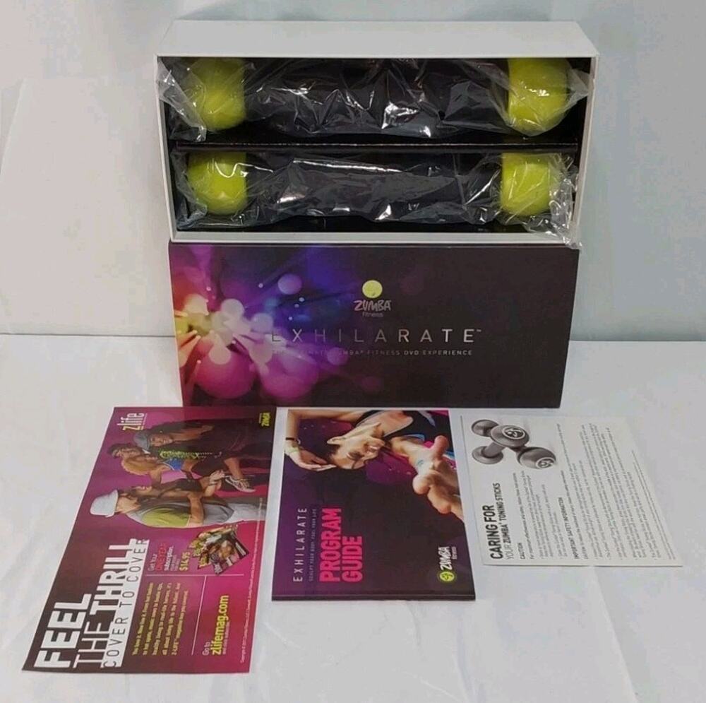 Zumba Fitness Exhilarate Toning Sticks & Program Guide Only NO DVD